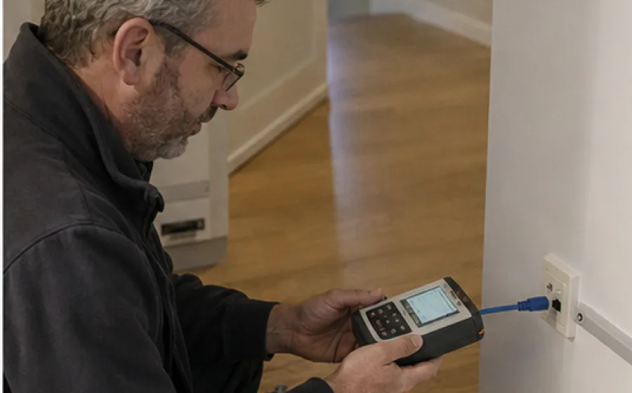 Computer-Netzwerk Wien: Computer-Netzwerk direkt am betroffenen Bauteil